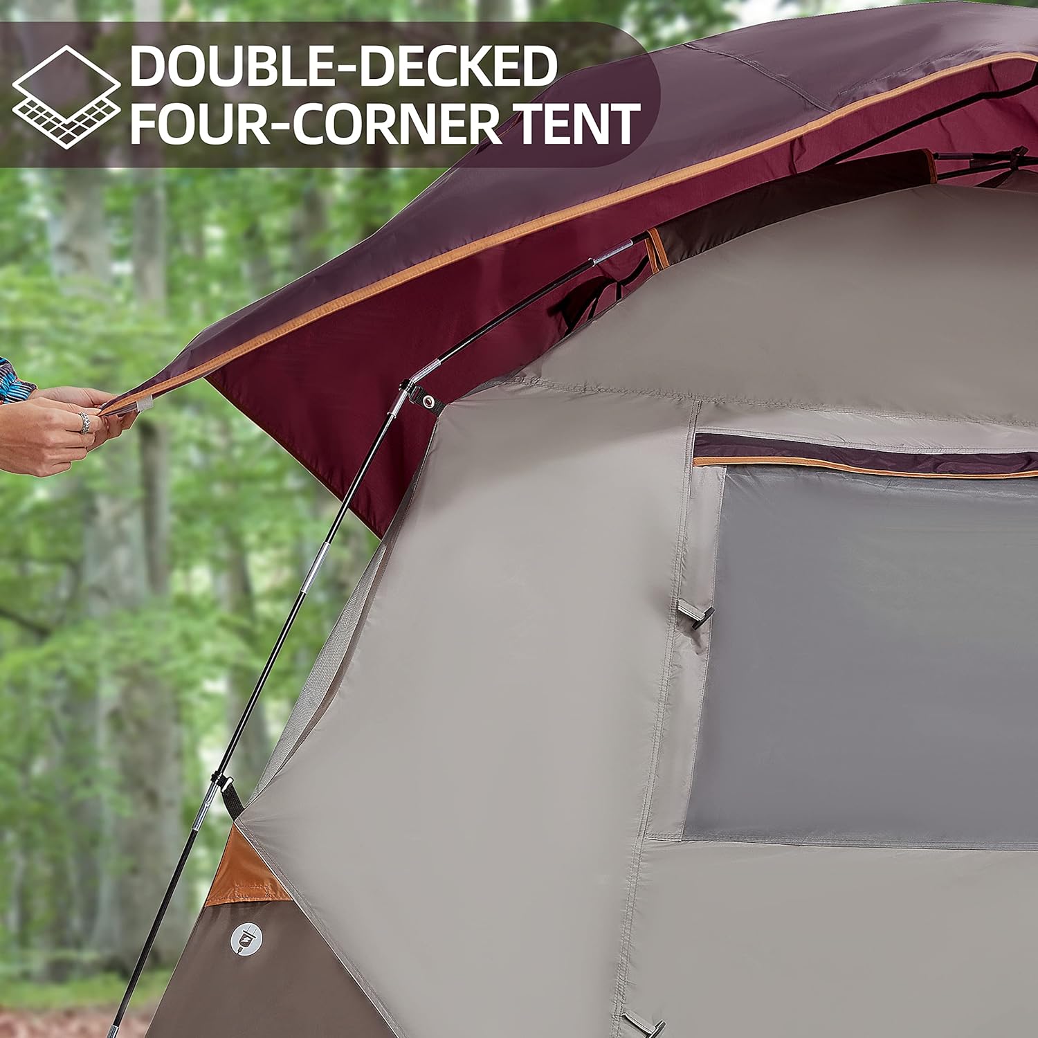 CAMEL CROWN Camping Tents 2/4/6 Person Waterproof Quick Easy Setup Folding Outdoor Backpacking Tents Family Hiking - Image 3