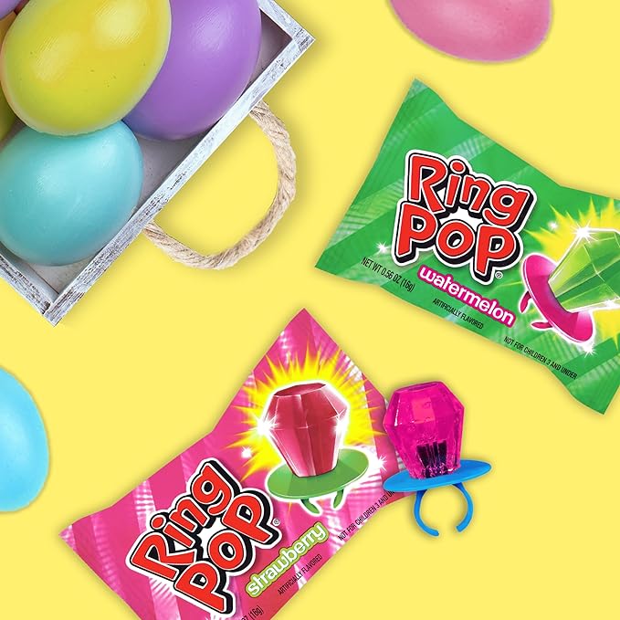 Ring Pop Bulk Easter Candy Lollipop Variety Party Pack - 20 Count Lollipops w/ Assorted Flavors - Candy For Party Favors, Easter Egg Hunt, Easter Basket Stuffers, Gift Exchange - Image 4